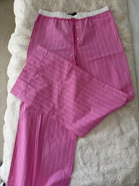Zara Pink Pinstripe Lounge Pants